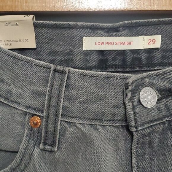 Levi’s nwt low pro straight size 29 grey jeans women’s 100% co… - Picture 6 of 16